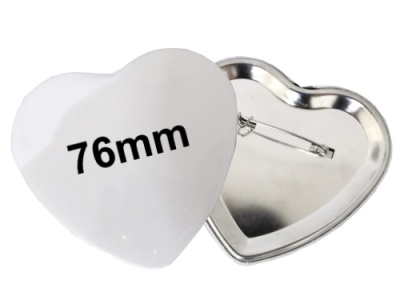 76x70mm Herz-Button mit Sicherheitsnadel